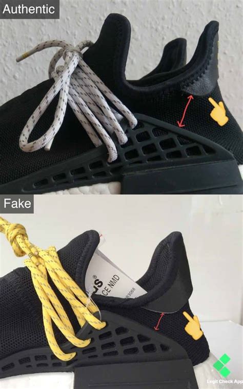 adidas human race shoes real vs fake|How To Spot Real Vs. Fake Pharrell Williams Human Race NMD.